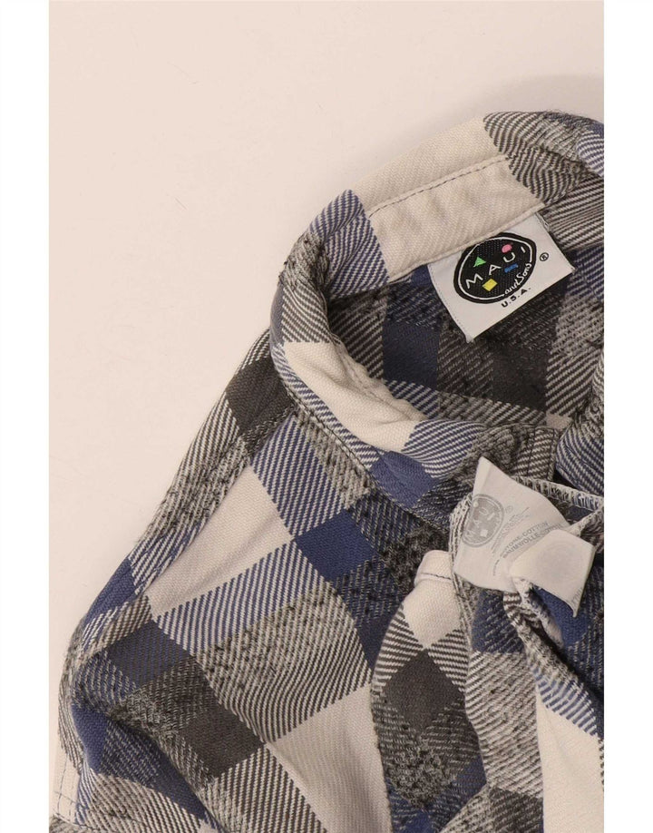 Cămașă de flanel pentru bărbați Maui and Sons, bumbac cu carouri albastru mediu