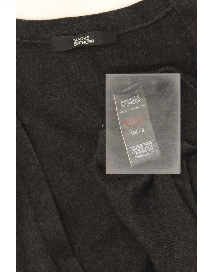 Pulover cardigan cu paragate pentru femei Marks & Spencer UK 8 mic, gri, viscoză