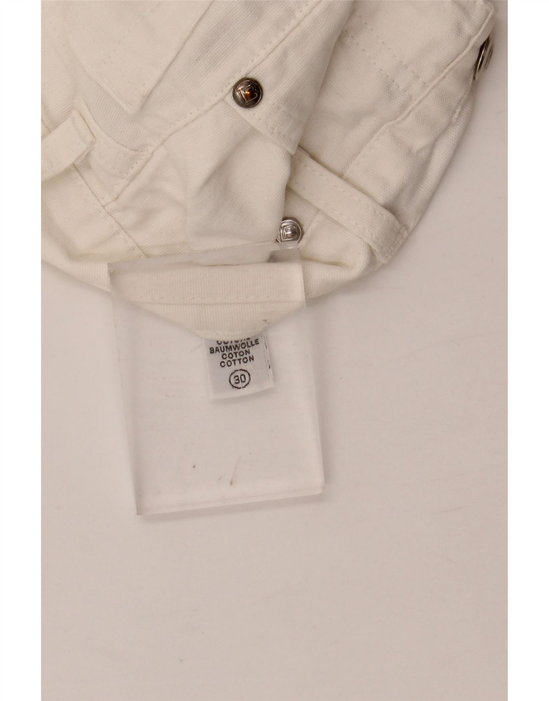 LAURA BIAGIOTTI Blugi Drepți Femei L28 L30 Bumbac Alb