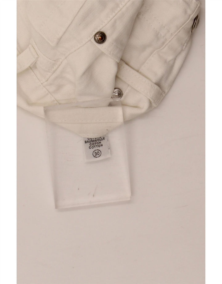 LAURA BIAGIOTTI Blugi Drepți Femei L28 L30 Bumbac Alb