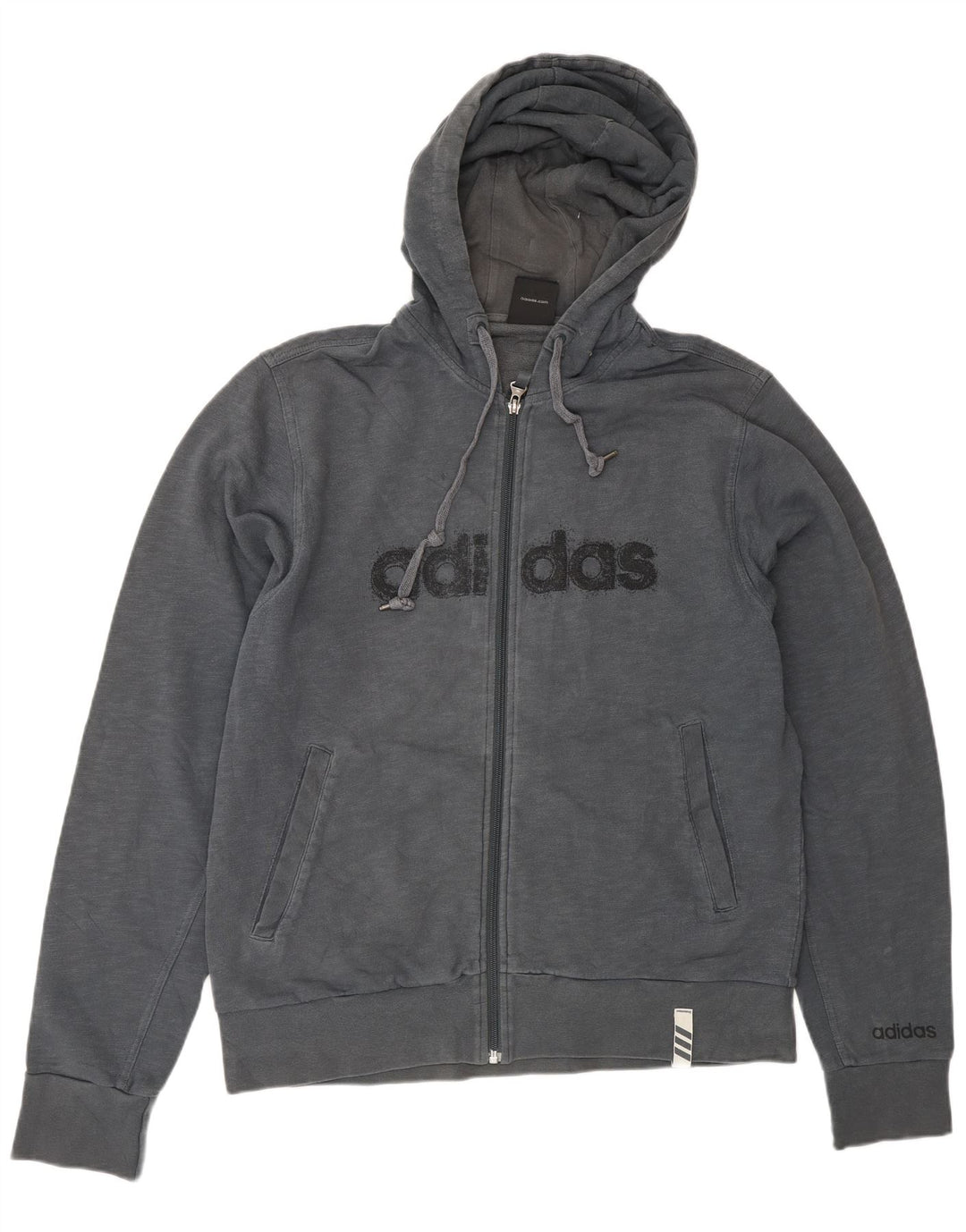 Pulover pentru bărbați ADIDAS Graphic Zip Hoodie Bumbac mediu albastru bleumarin