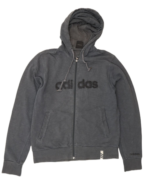 Pulover pentru bărbați ADIDAS Graphic Zip Hoodie Bumbac mediu albastru bleumarin