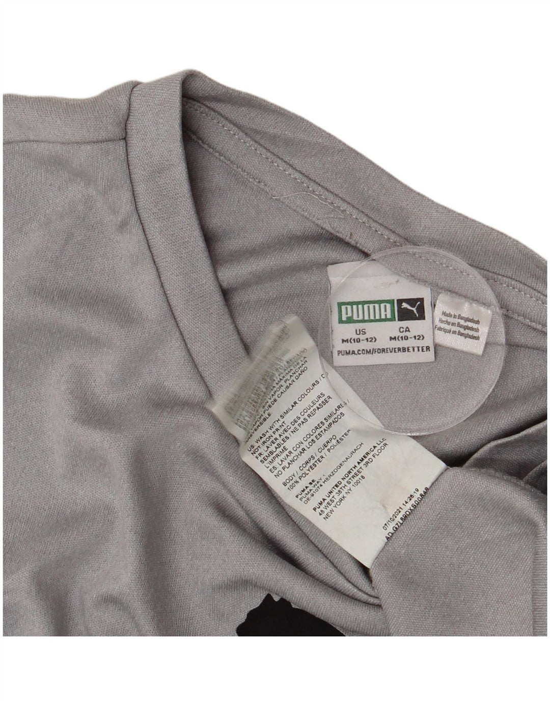 Vesta grafică Puma pentru băieți Top 10-11 ani Poliester mediu gri