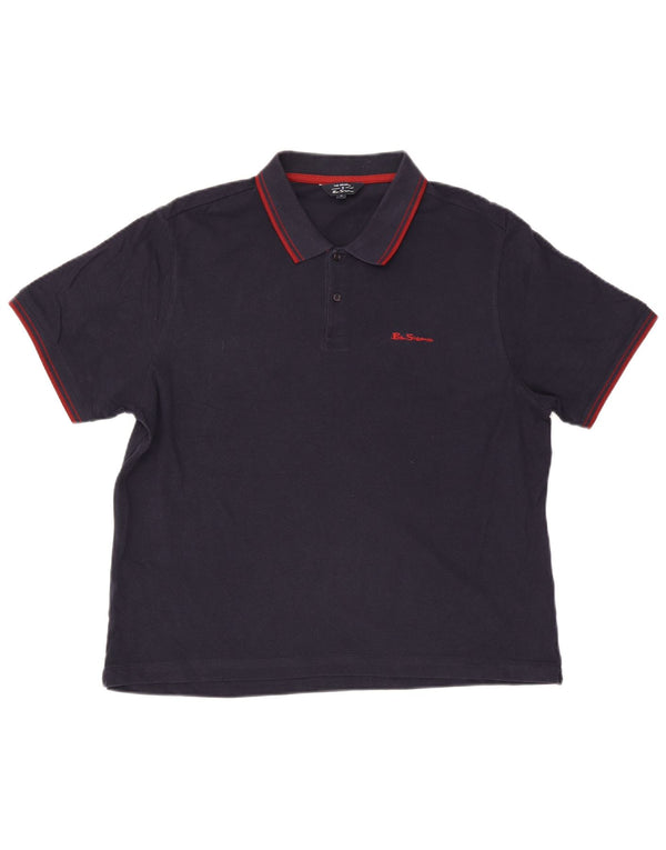 Tricou polo pentru bărbați Ben Sherman XL, bumbac bleumarin