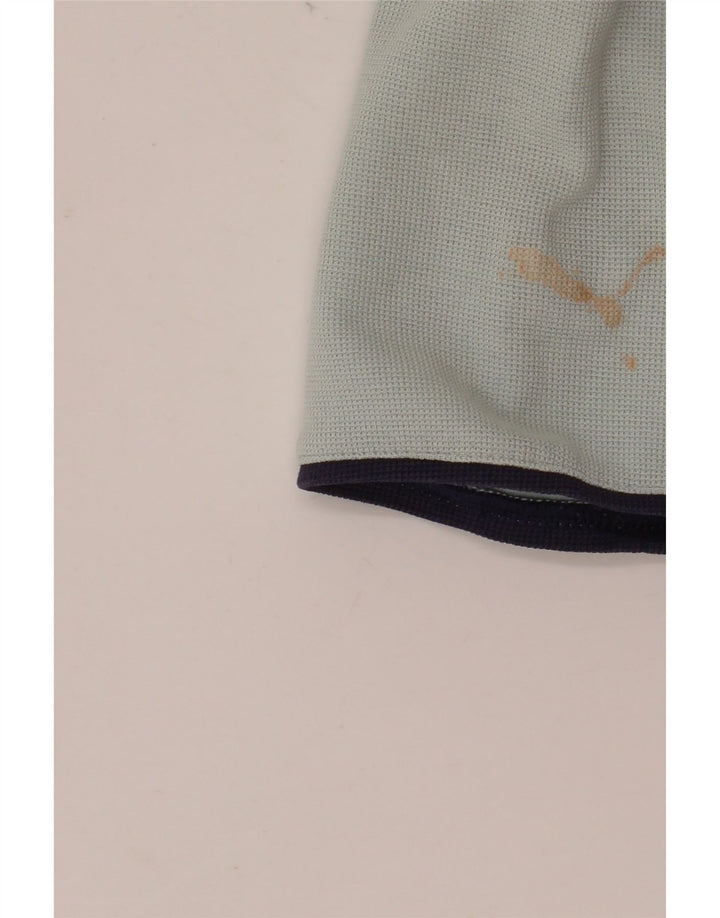Tricou polo Puma Italia Graphic pentru bărbați, bumbac albastru mediu