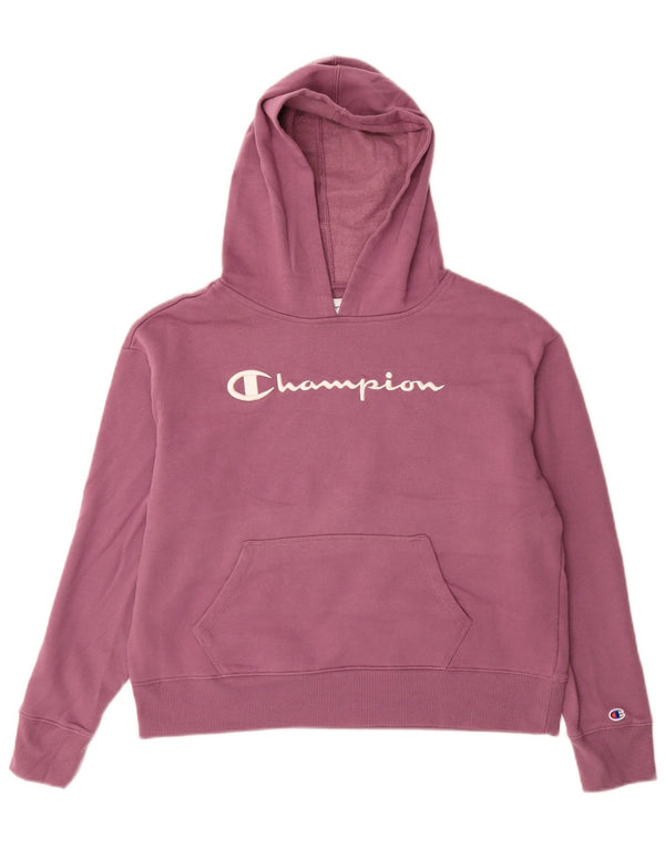 Pulover supradimensionat cu capota pentru femei Champion UK 10 Bumbac violet mic