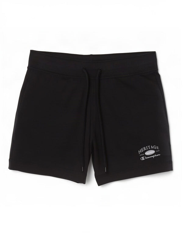 Pantaloni scurți Champion Heritage Sport pentru femei UK 10 Small Black Bumbac