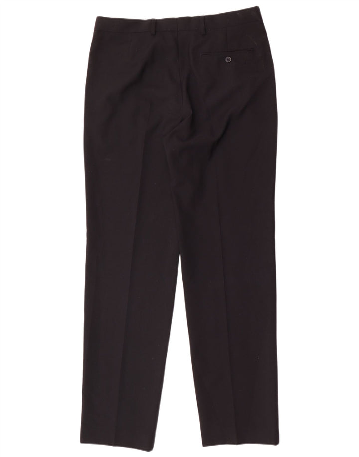 Pantaloni de costum pentru bărbați Marks & Spencer, cu ajustare normală, L34 L33, poliester bleumarin