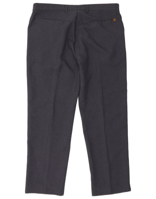 Pantaloni casual drepti pentru bărbați Farah L40 L31 Poliester bleumarin