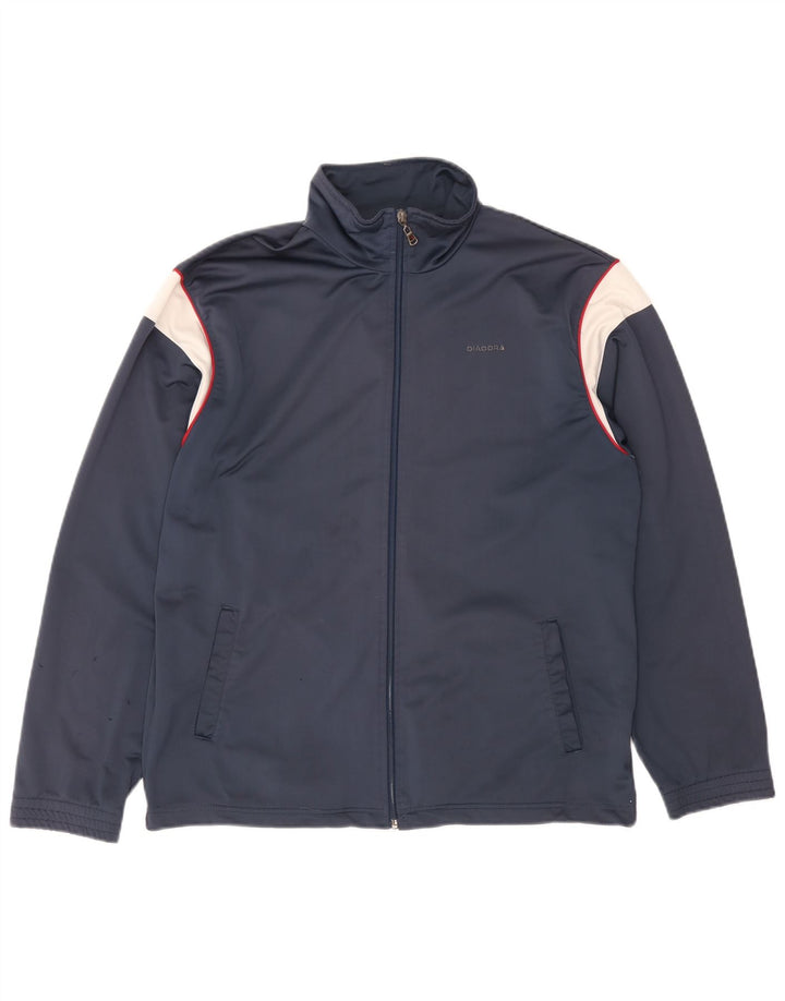Jachetă de trening Diadora pentru bărbați UK 40 Medium Bleumarin Colorblock