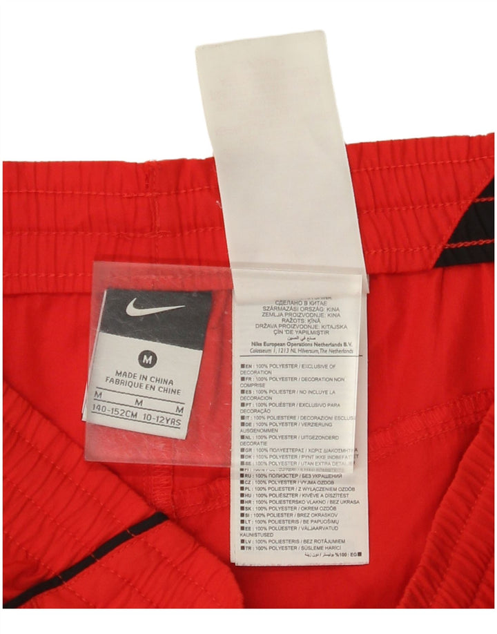 Pantaloni scurți sport pentru băieți NIKE 10-11 ani Poliester roșu mediu
