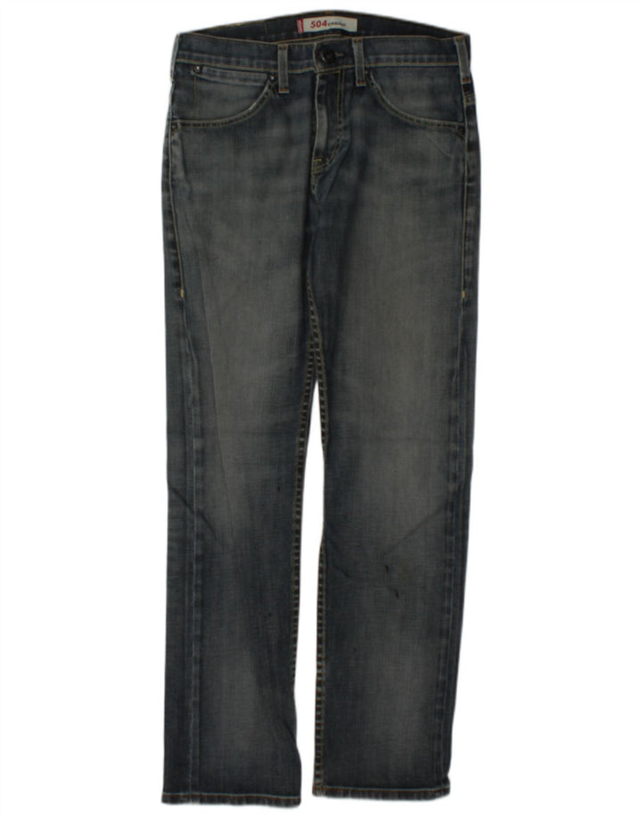 Blugi drepti pentru bărbați Levi's 504 W30 L31 bleumarin