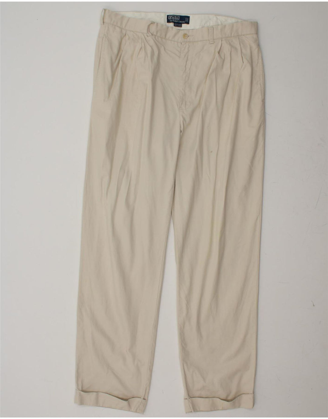 Pantaloni chino pentru bărbați POLO RALPH LAUREN L35 L32 bumbac alb catifelat