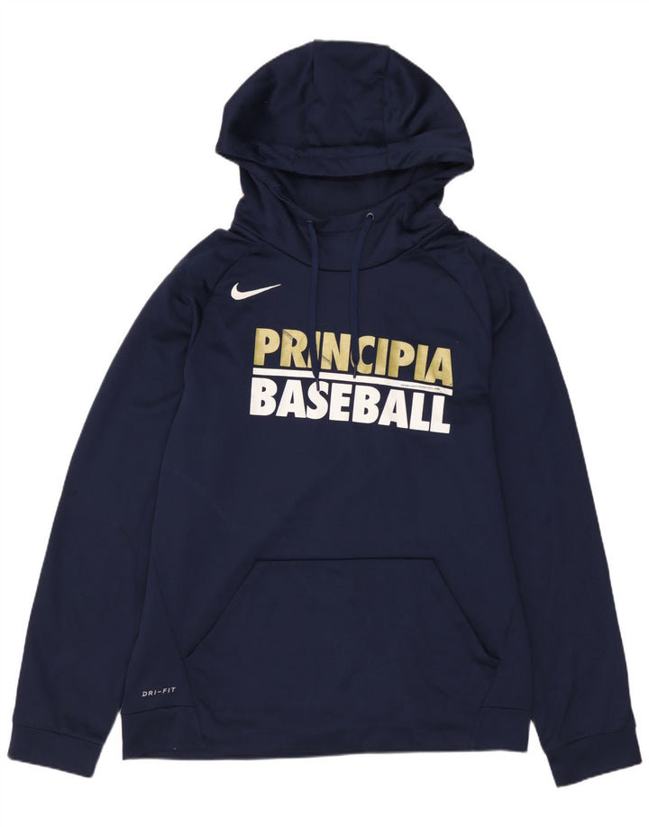 Pulover NIKE Dri Fit Graphic pentru bărbați, poliester mediu albastru