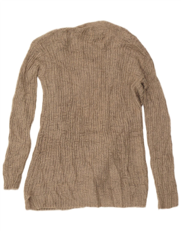 Pulover cardigan deschis pentru femei MOSSIMO UK 14 Medium Bej Acrilic