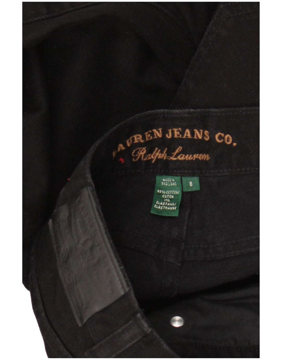 Blugi drepti pentru femei Ralph Lauren US 8 Medium W30 L30 Black Bumbac Classic