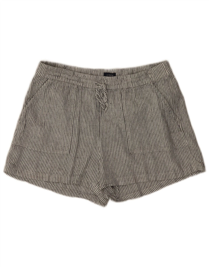 Pantaloni scurti chino pentru femei J. Crew Small W30 Grey Pinstripe Linen