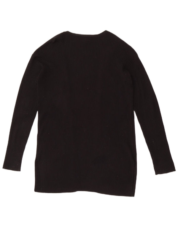 Pulover cardigan deschis supradimensionat pentru femei Marks & Spencer UK 6 XS Negru