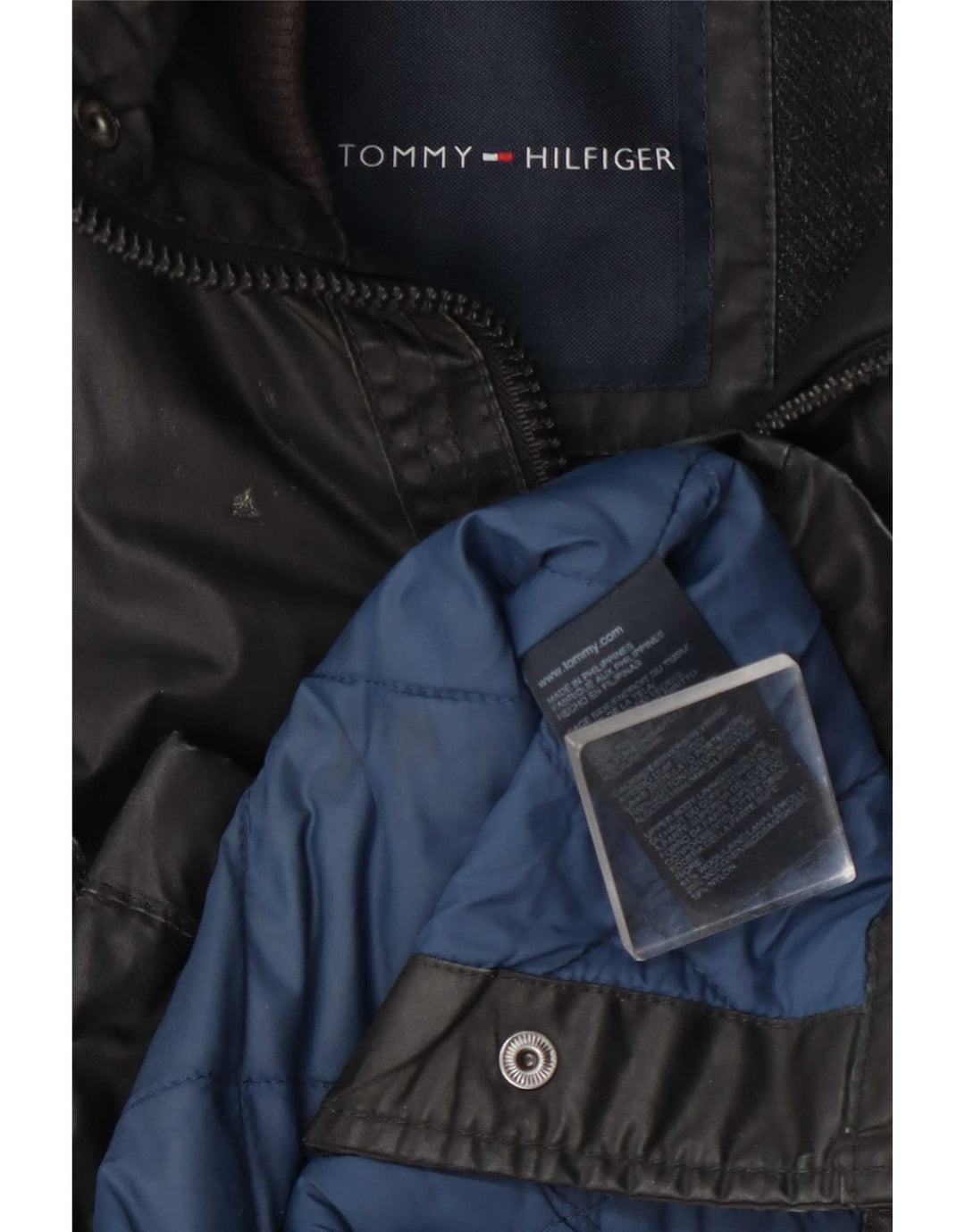 Jachetă utilitare din piele sintetică pentru bărbați Tommy Hilfiger UK 38, gri mediu