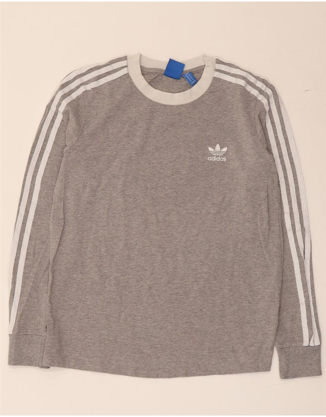 Pulover de hanorac grafic Adidas pentru femei UK 12 Medium Gri Colorblock