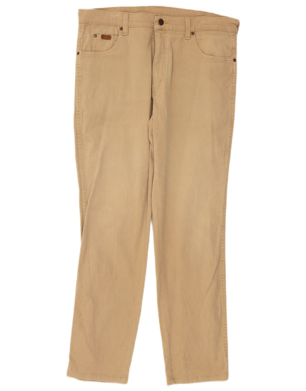 Pantaloni casual drepti Wrangler Texas Stretch pentru bărbați W36 L30 bumbac bej