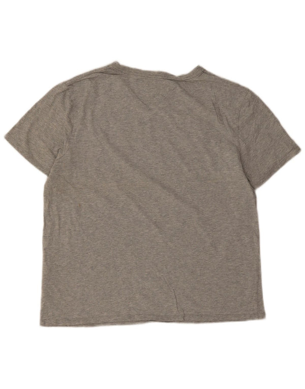 Tricou cu grafic Tommy Hilfiger pentru femei Top UK 14 Medium Gri Pete Bumbac