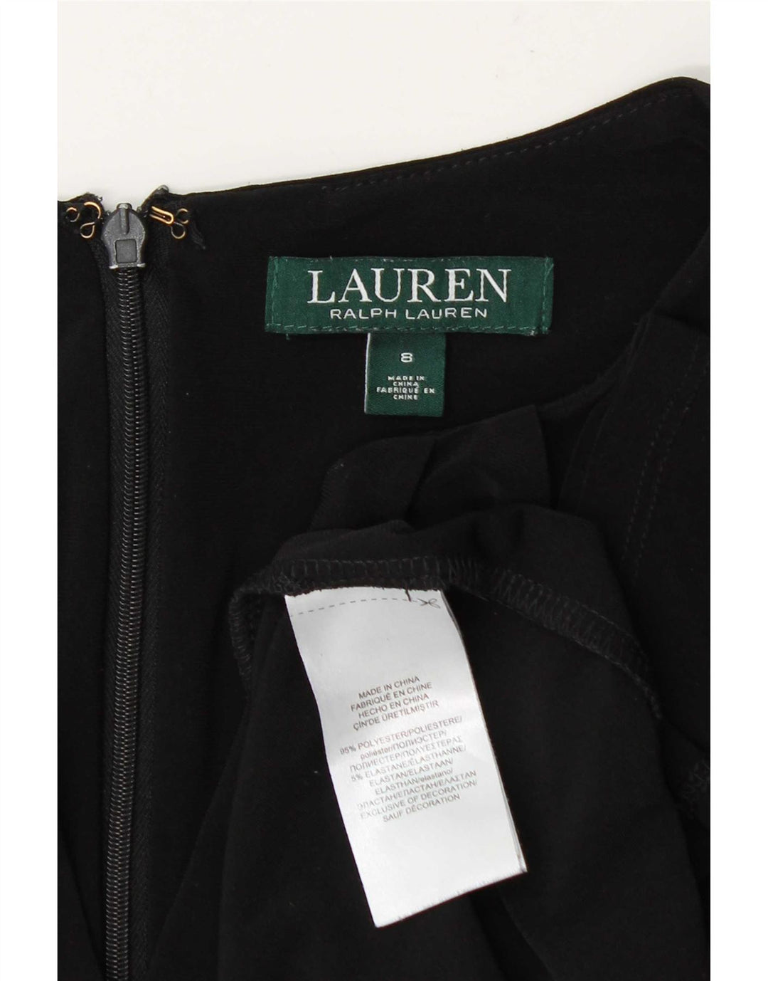 Rochie A-Line pentru femei Ralph Lauren US 8 Medium Black Poliester