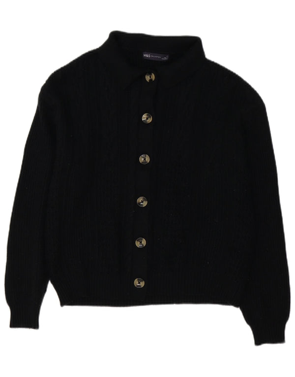 Pulover cardigan pentru femei Marks & Spencer UK 14 Medium Black Viscose