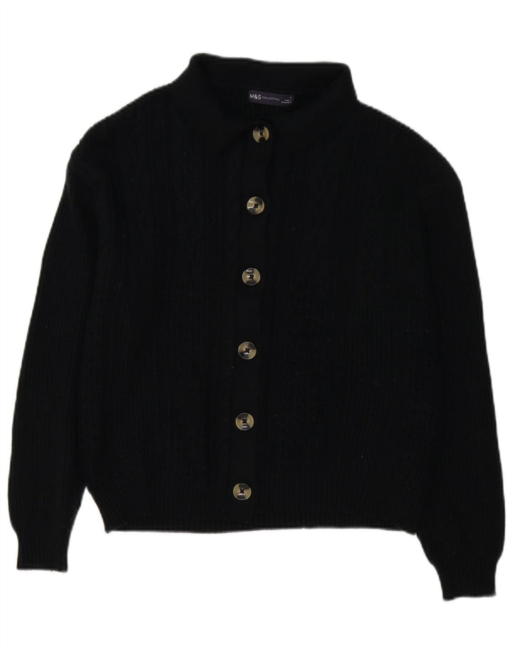 Pulover cardigan pentru femei Marks & Spencer UK 14 Medium Black Viscose