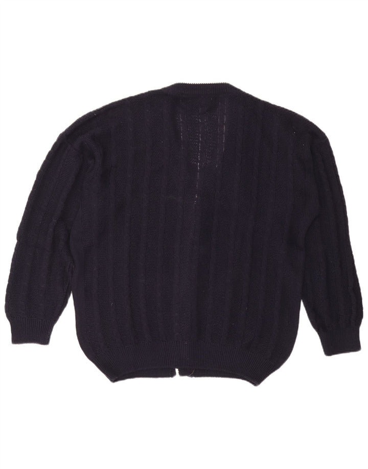 Pulover Cardigan Vintage pentru bărbați, mare, bleumarin, bumbac