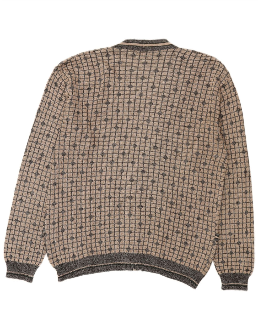 Pulover cardigan pentru bărbați Spazio IT 52 mare, bej, din bumbac