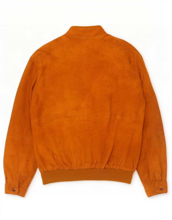 Bomber vintage pentru bărbați din piele intoarsa IT 50 mare, maro, din piele