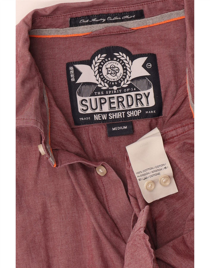 Cămașă pentru bărbați Superdry Bumbac Burgundy Mediu