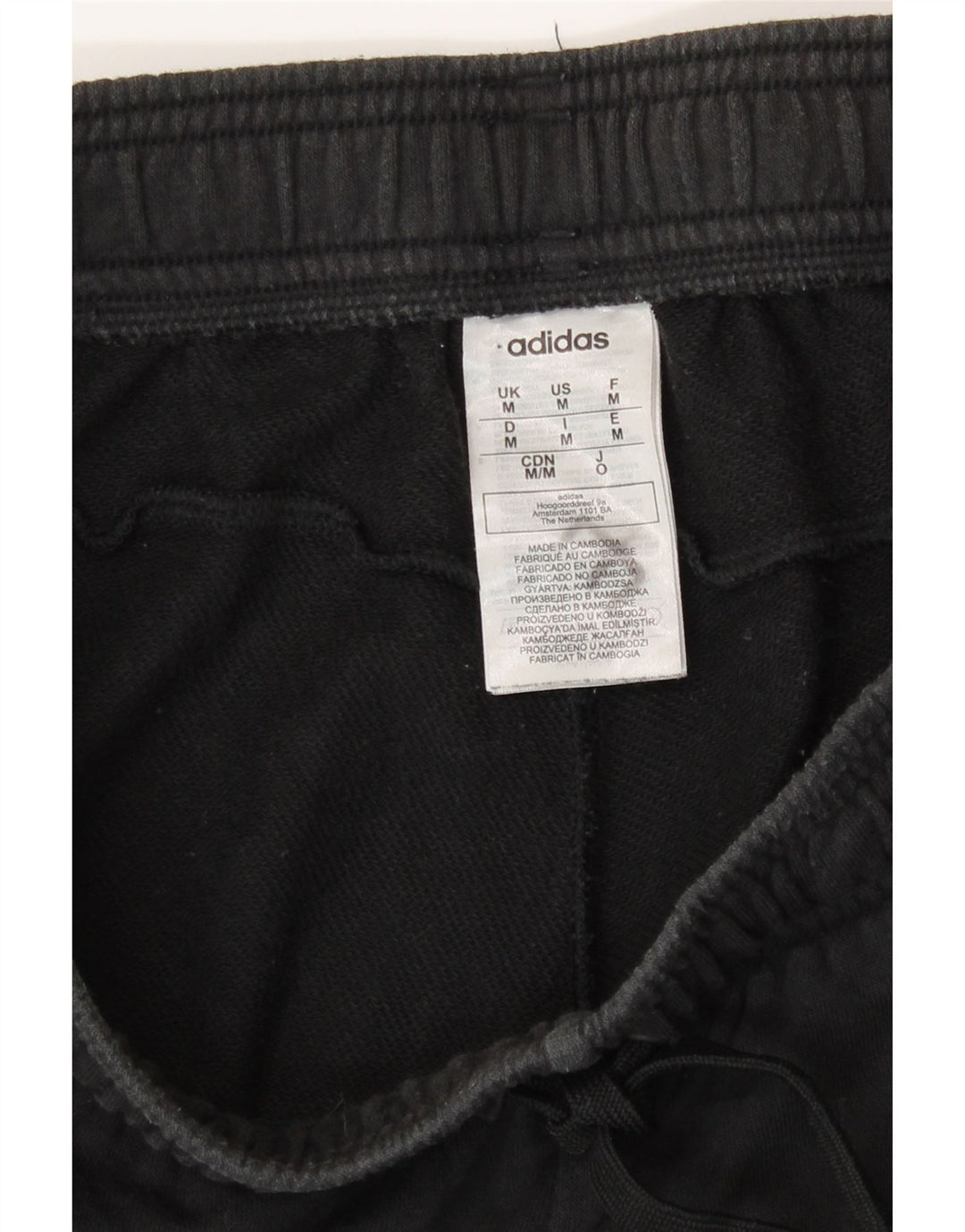 Pantaloni scurți sport pentru bărbați Adidas, bumbac mediu negru