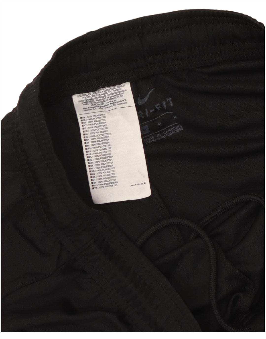 Pantaloni scurți sport Nike pentru bărbați, poliester mediu negru