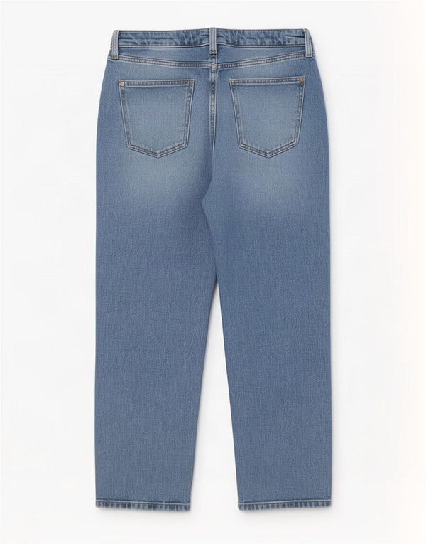 Blugi tăiați cu talie înaltă pentru femei Marks & Spencer UK 12 Medium W30 L26 Albastru