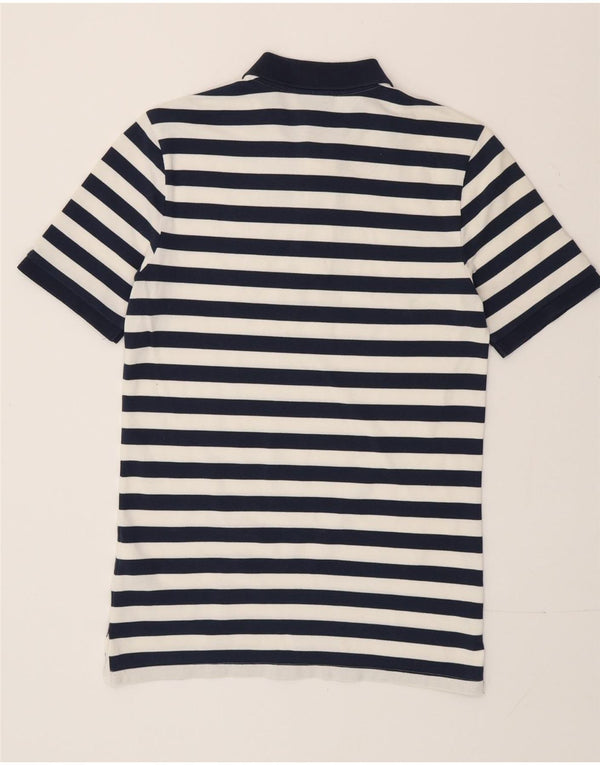 Tricou polo Nike pentru bărbați, mic, albastru, bumbac cu dungi