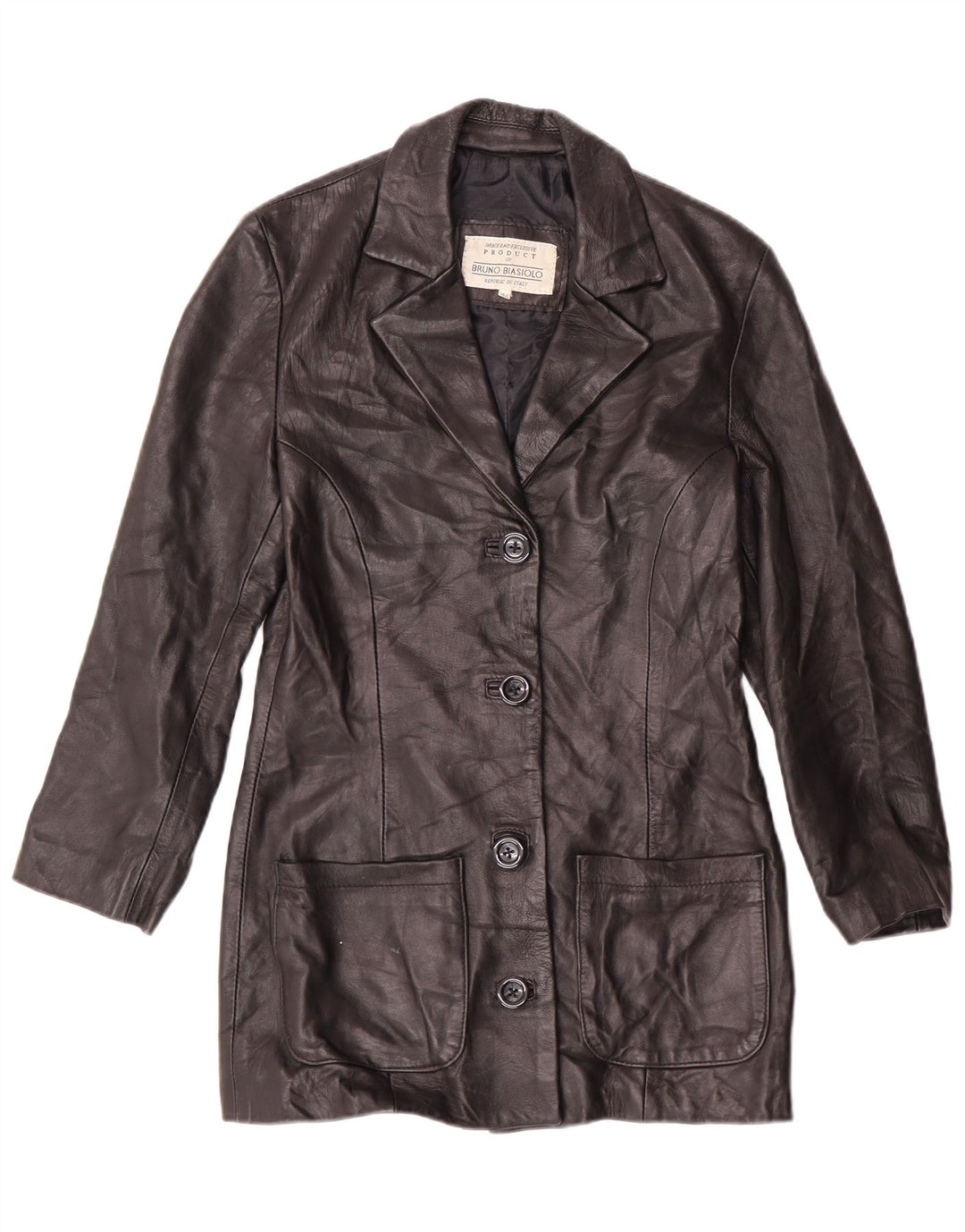 Geacă de piele vintage pentru femei IT 44 Medium Black Classic