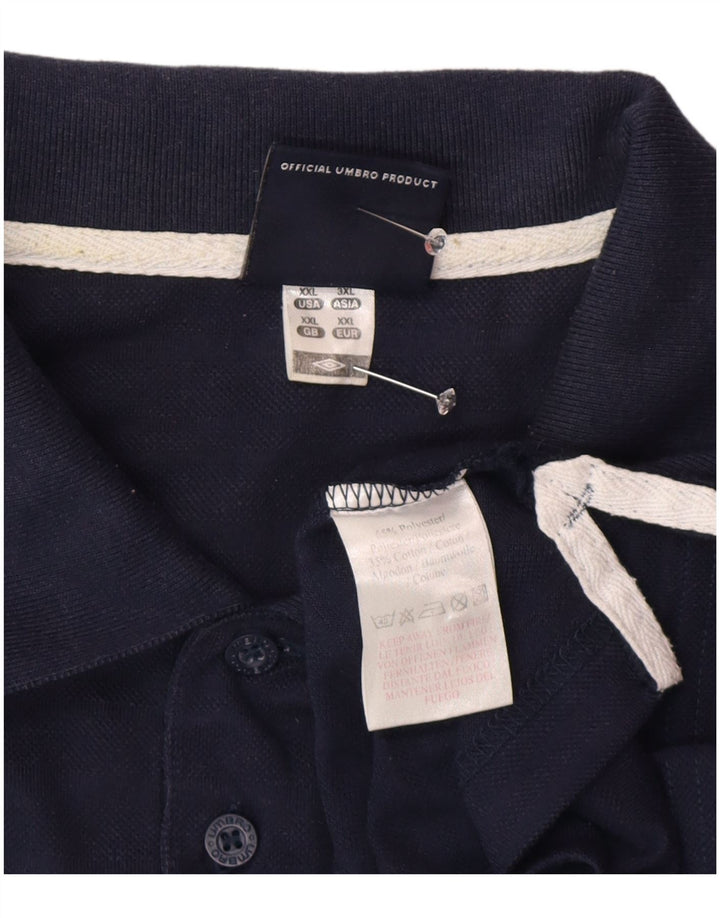 Cămașă polo pentru bărbați Umbro 2XL poliester bleumarin