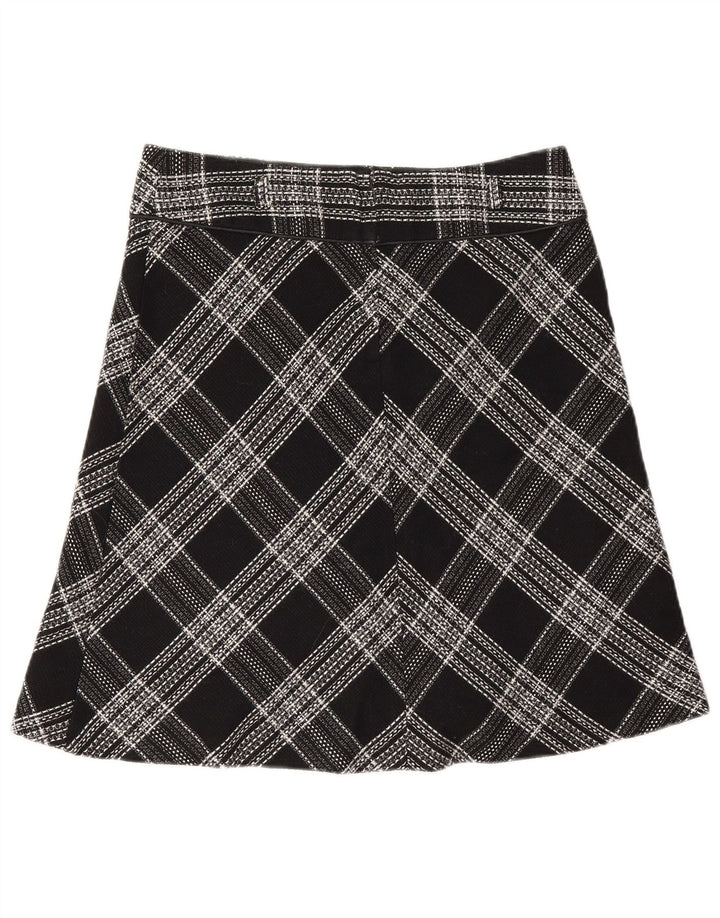 Fustă A-Line pentru femei Bay UK 12 Medium W30 Black Check Acrylic