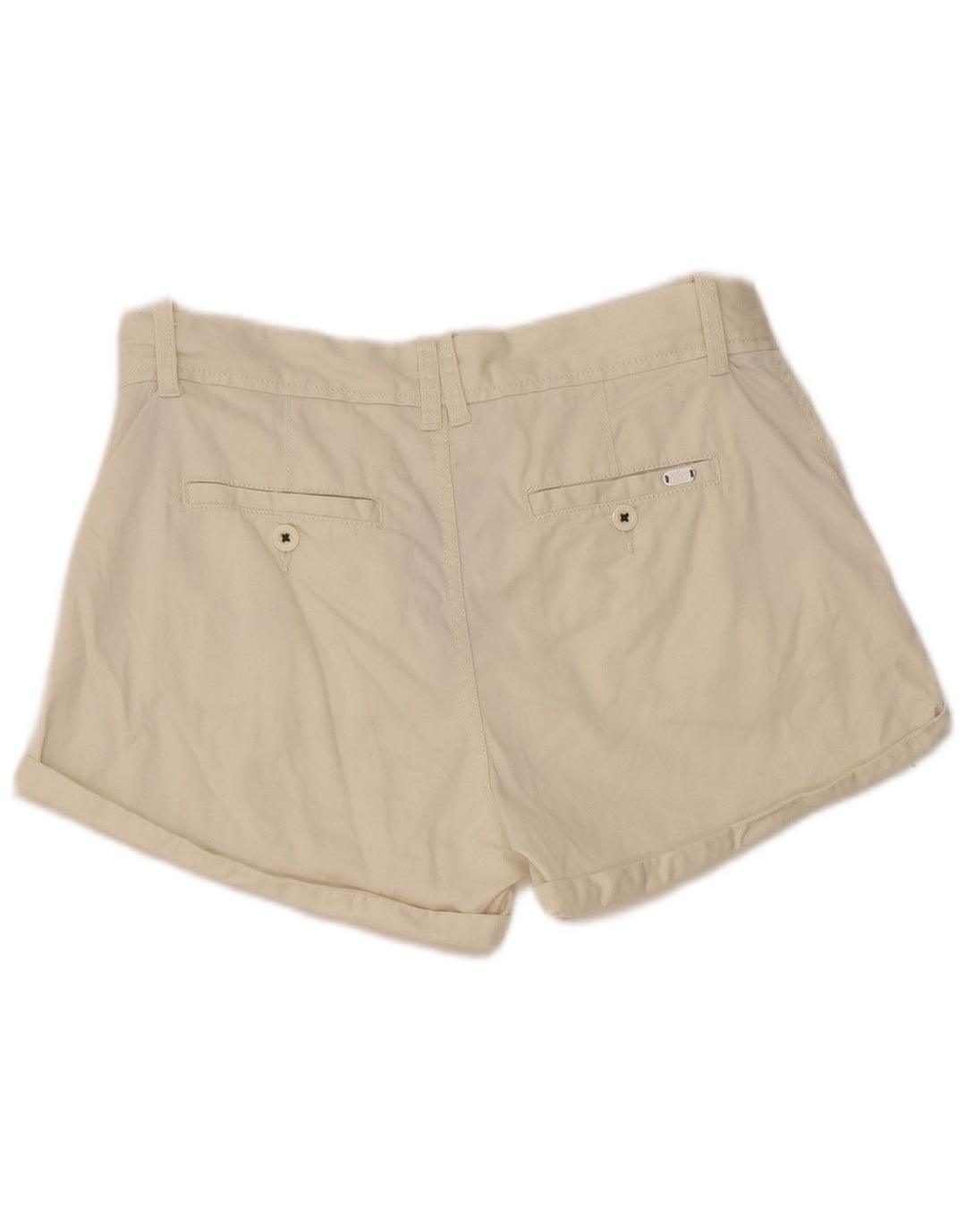 Pantaloni scurți chino Tommy Hilfiger pentru femei W28, bumbac mediu bej
