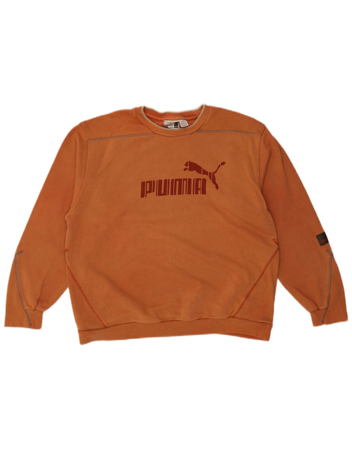 Puma Băieți Pulover Grafic Pulover 13-14 Ani Portocaliu