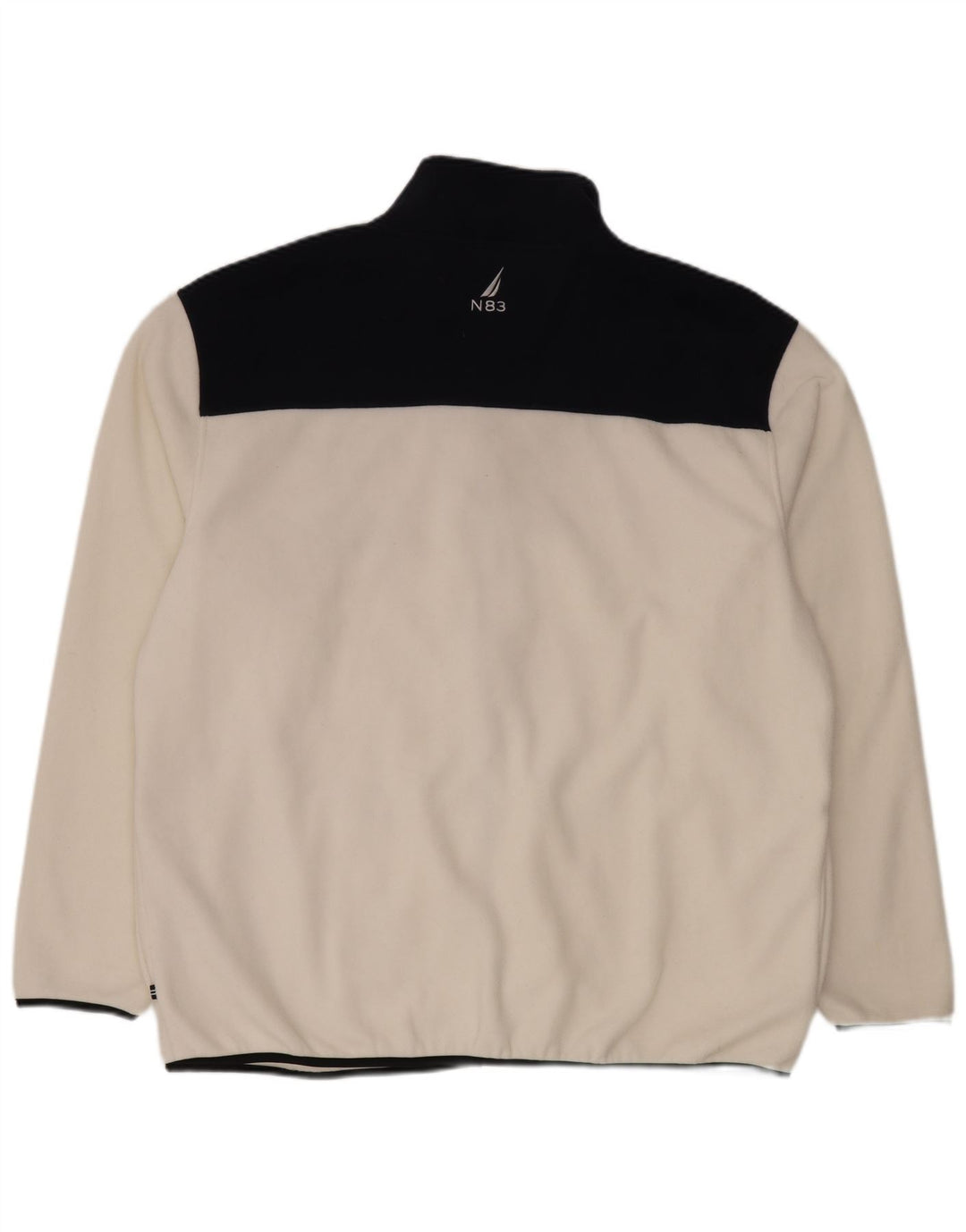 Jachetă polară pentru bărbați Nautica UK 44 2XL, alb, poliester color bloc