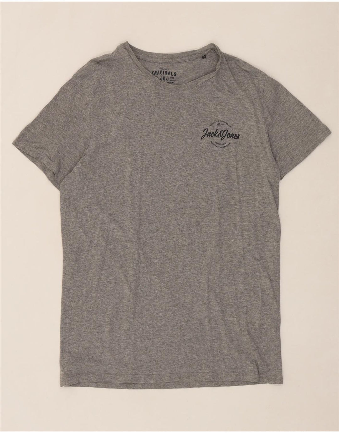 JACK & JONES Mens T-Shirt Top XL Grey Cotton Vintage Jack & Jones and Second-Hand Jack & Jones from Messina Hembry 