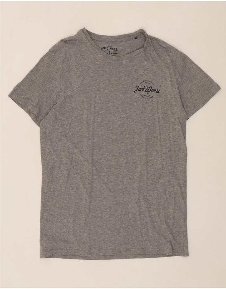 JACK & JONES Mens T-Shirt Top XL Grey Cotton Vintage Jack & Jones and Second-Hand Jack & Jones from Messina Hembry 