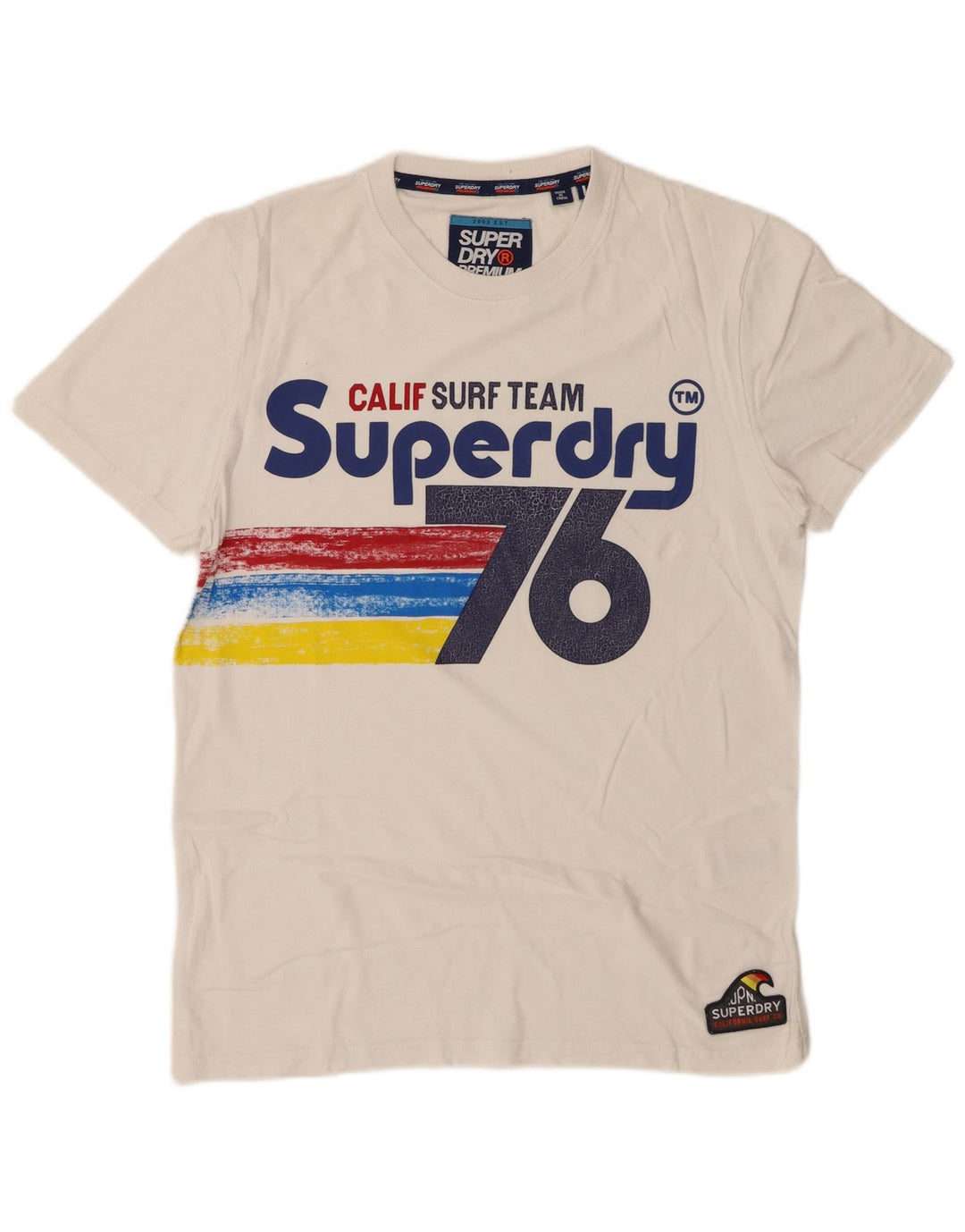 SUPERDRY tricou grafic pentru bărbați Top mare din bumbac alb