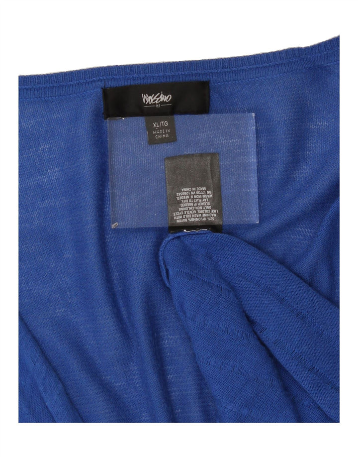 MOSSIMO Womens Longline Open Cardigan Sweater UK 18 XL Blue Nylon Vintage Mossimo and Second-Hand Mossimo from Messina Hembry 