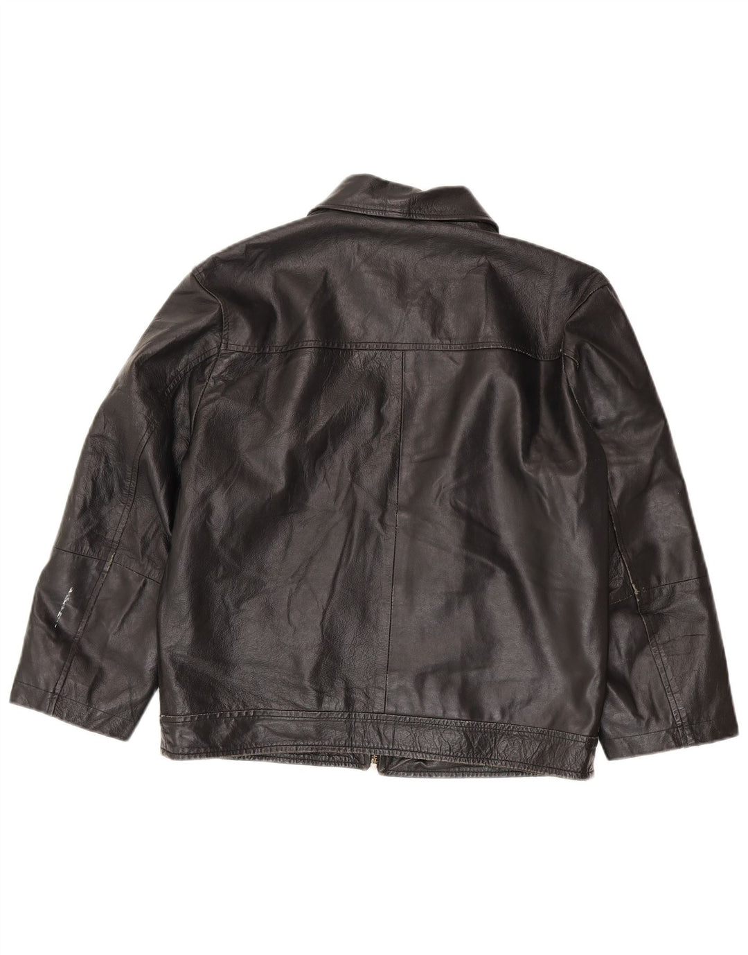 Geacă de piele vintage pentru femei IT 50 XL neagră