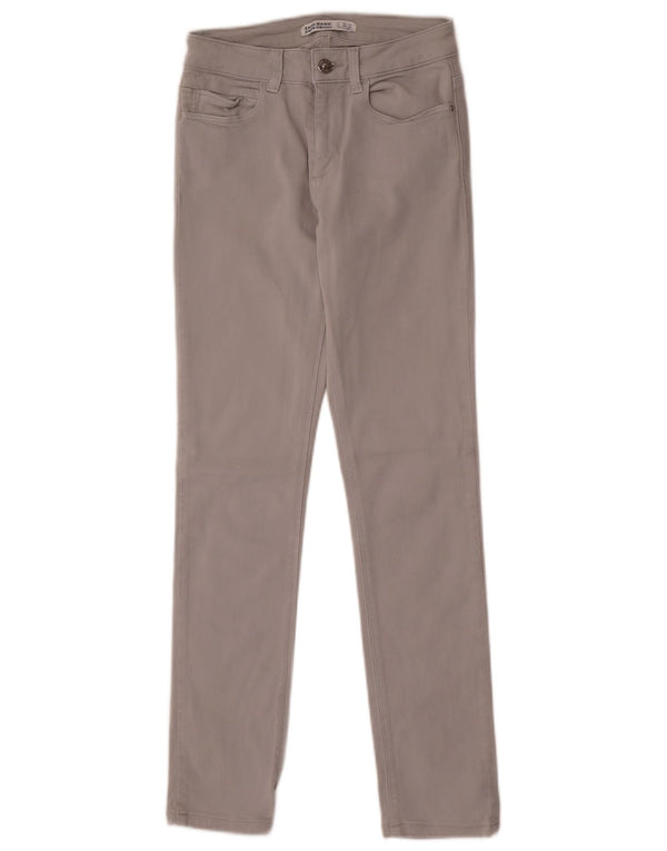 Pantaloni de damă Zara skinny casual EU 36 XS W26 L28 bumbac gri