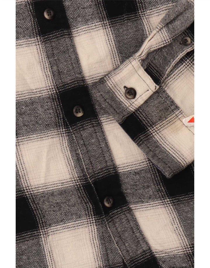 Cămașă de flanel pentru bărbați Lee, 2XL, bumbac negru cu carouri